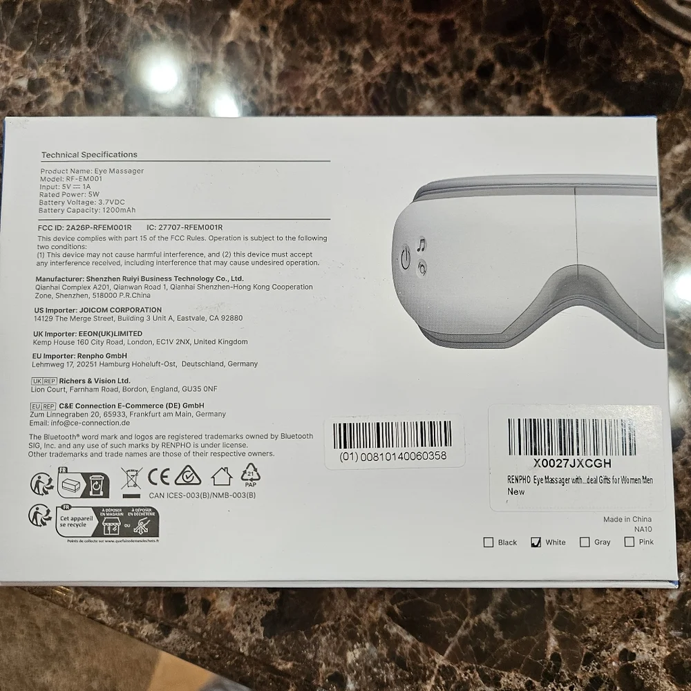 Eyeris 1 Eye Massager - White